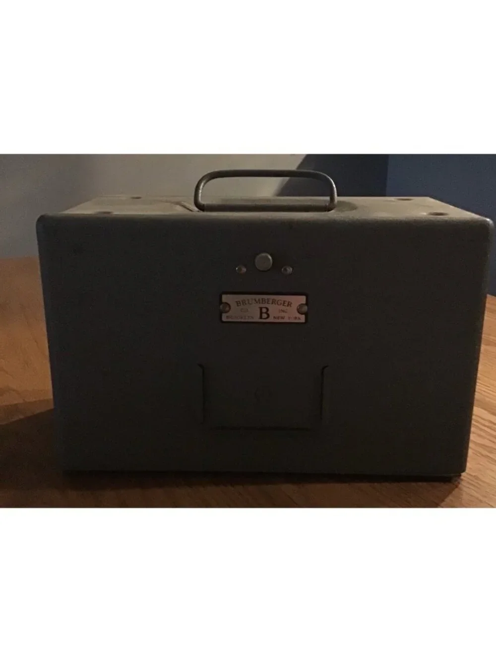 Vintage Brumberger Metal Movie Reel Storage Carry Case